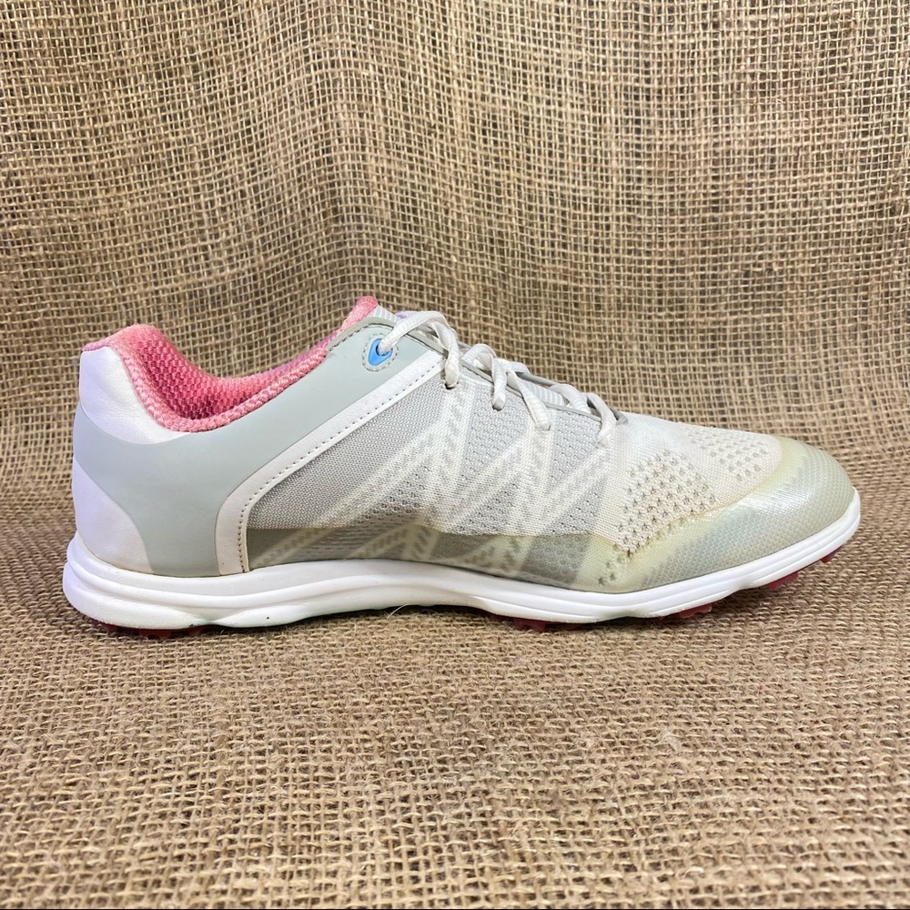 FootJoy Golf Shoes Sport  Spikeless Pink White  Size 9.5M - Picture 4 of 11
